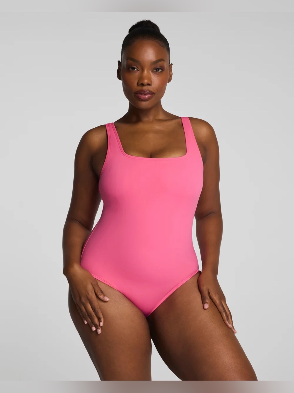 Spanx Swim Square Neck One Piece Swimsuit Size Small